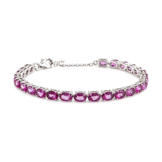 Pink Ruby Tennis Bracelet