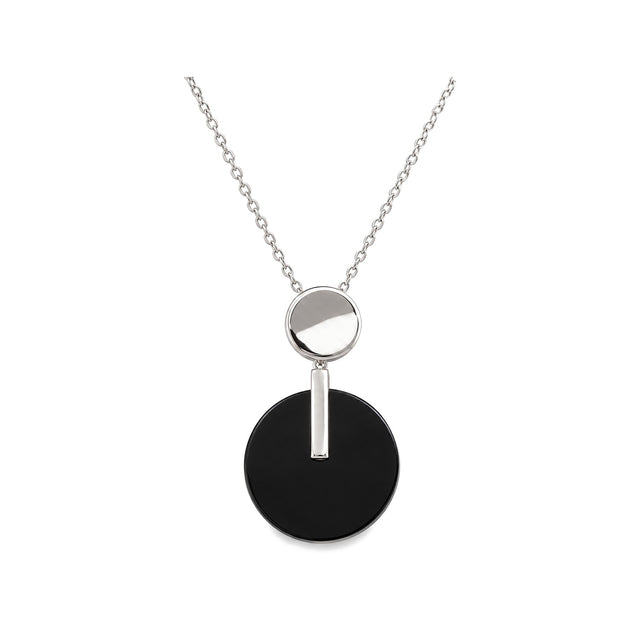 Onyx Orbit Pendant Necklace