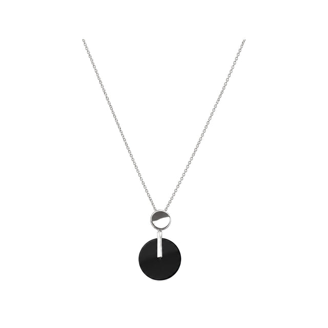 Onyx Orbit Pendant Necklace