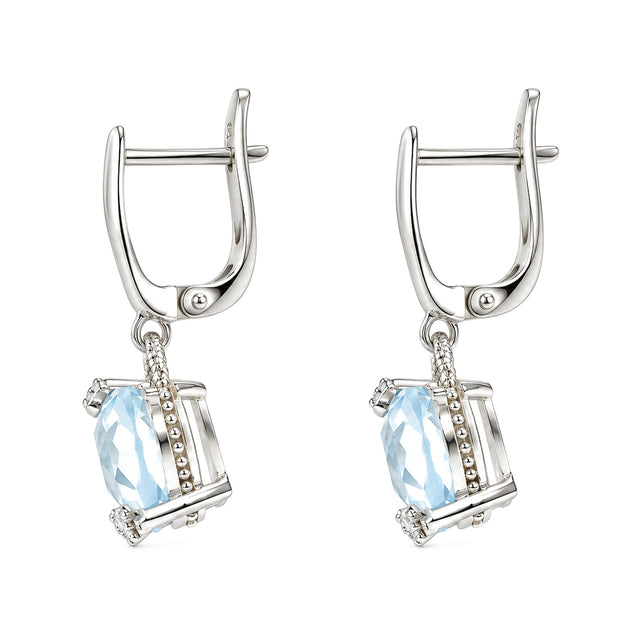 Celeste Blue Topaz Drop Earrings