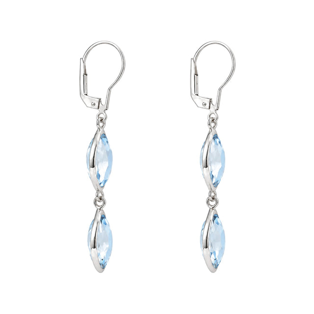Sky Blue Topaz Drop Earrings
