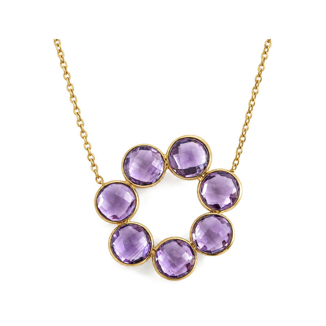 Amethyst Halo Necklace