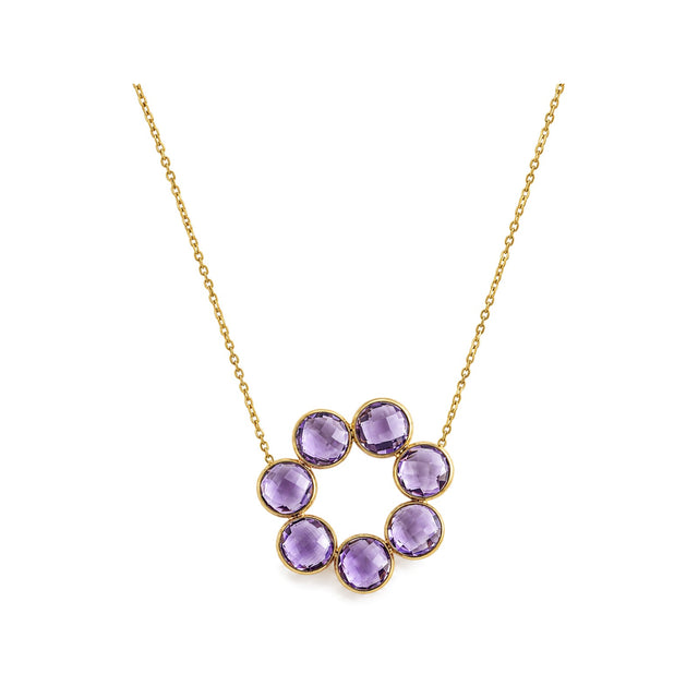 Amethyst Halo Necklace